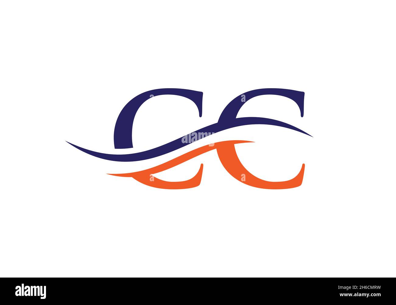 Logo Swoosh Lettre CC Pour L identit De L entreprise Logo Water Wave 
