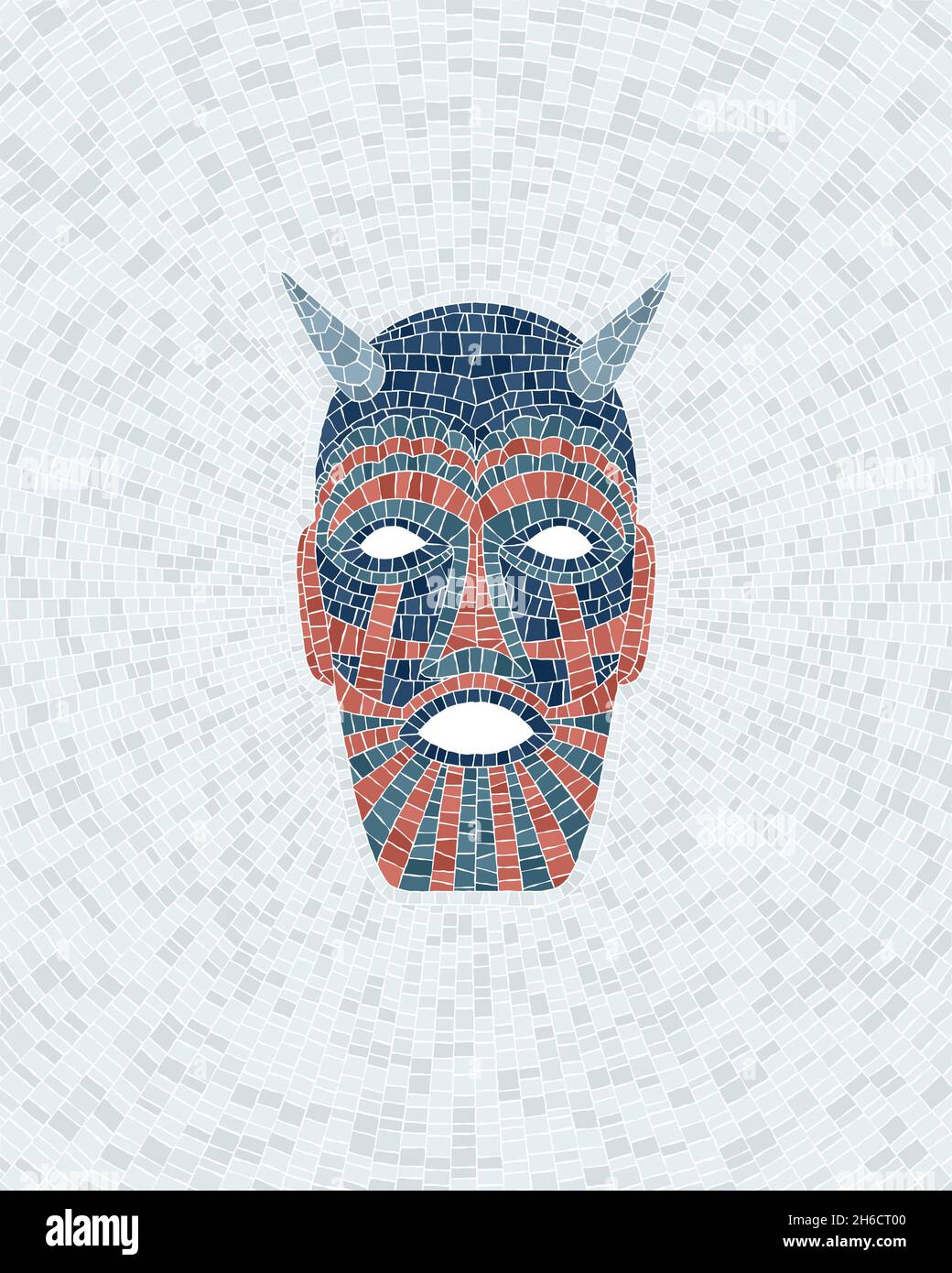 Mosaïque de masque tribal, illustration vectorielle Illustration de Vecteur