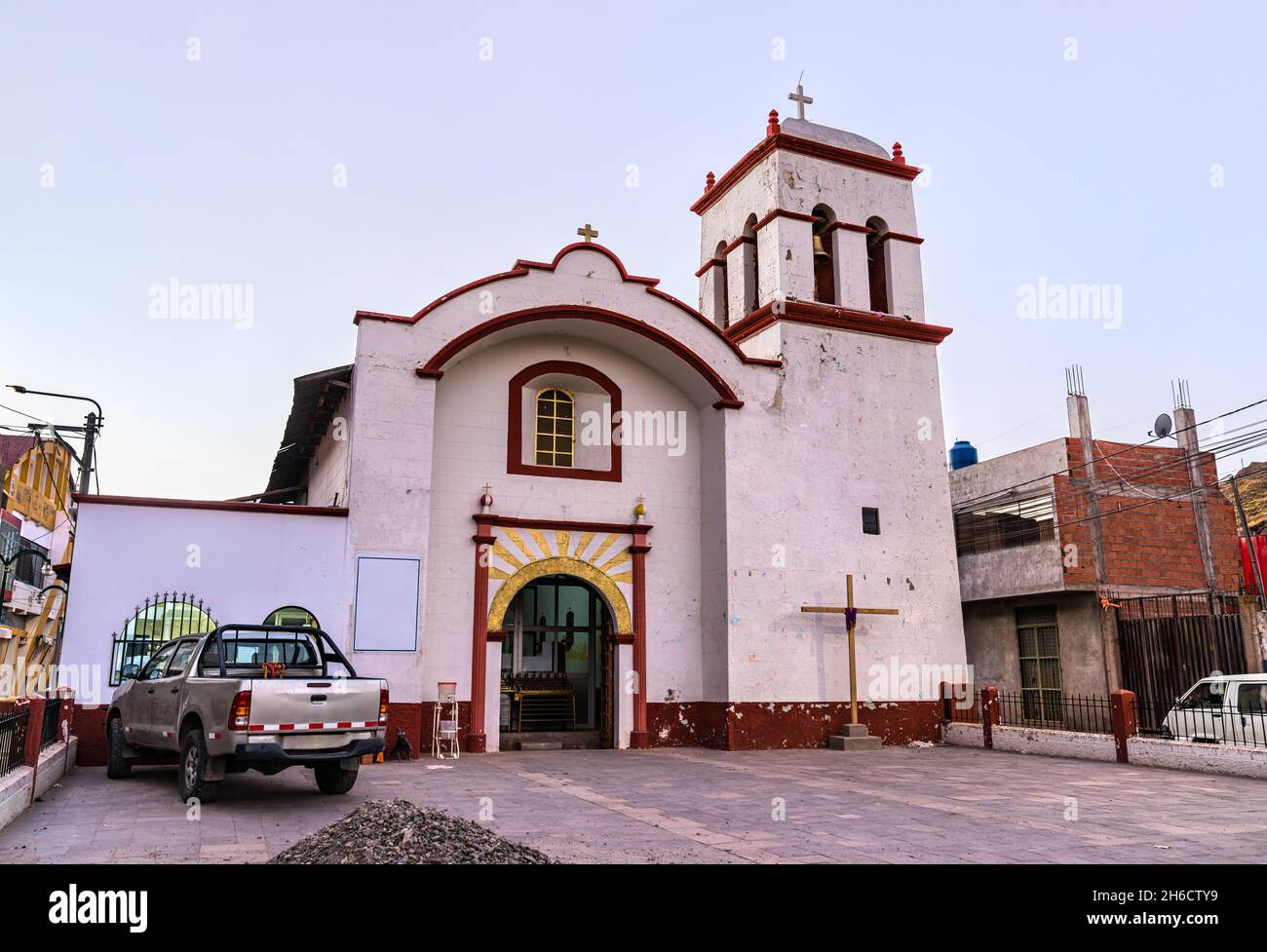 Église de San Andres à Desaguadero, Pérou Banque D'Images