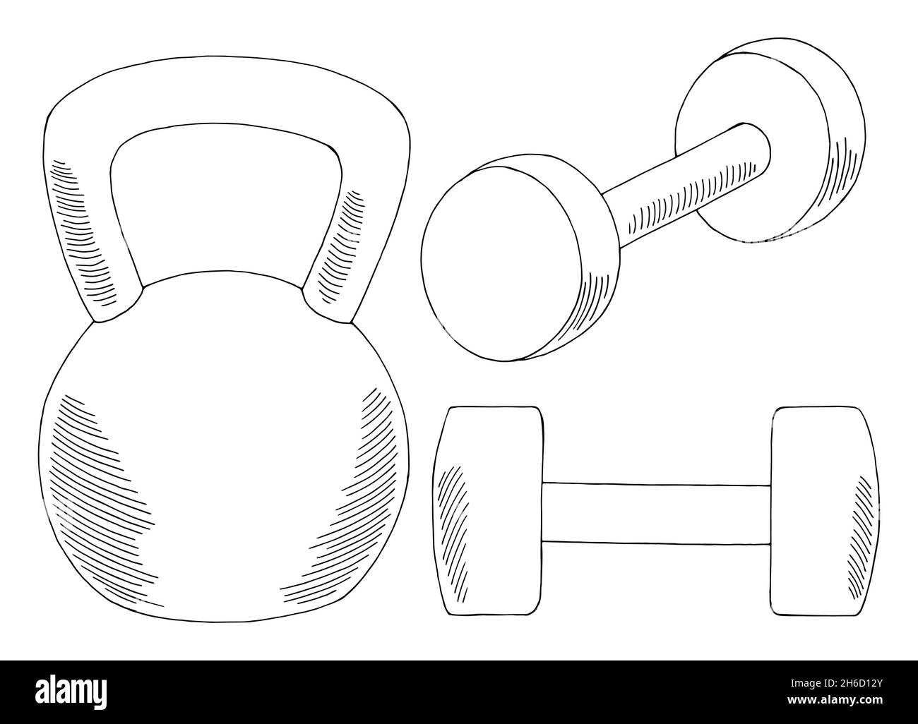 Musculation noir et blanc Banque d'images détourées - Alamy