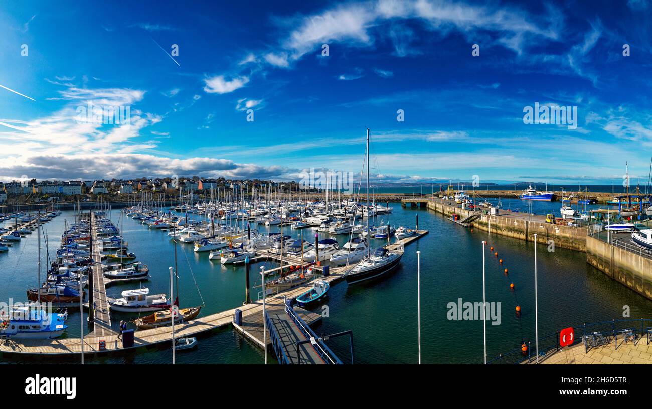 AERIAL of Bangor Marina, Co. Down, Irlande du Nord Banque D'Images