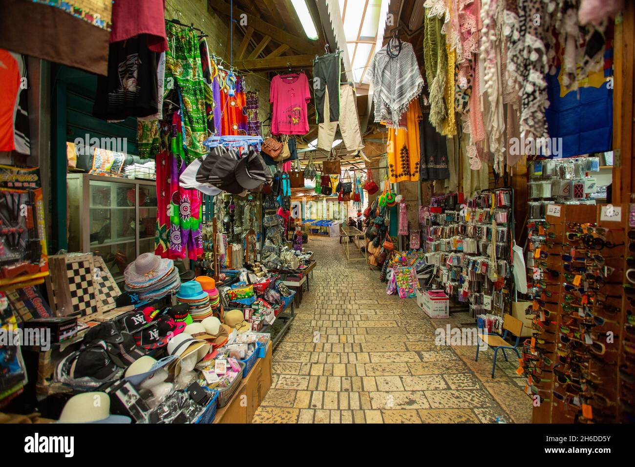 Le bazar dans la vieille ville d'Acre, Galilée occidentale, Israël Banque D'Images