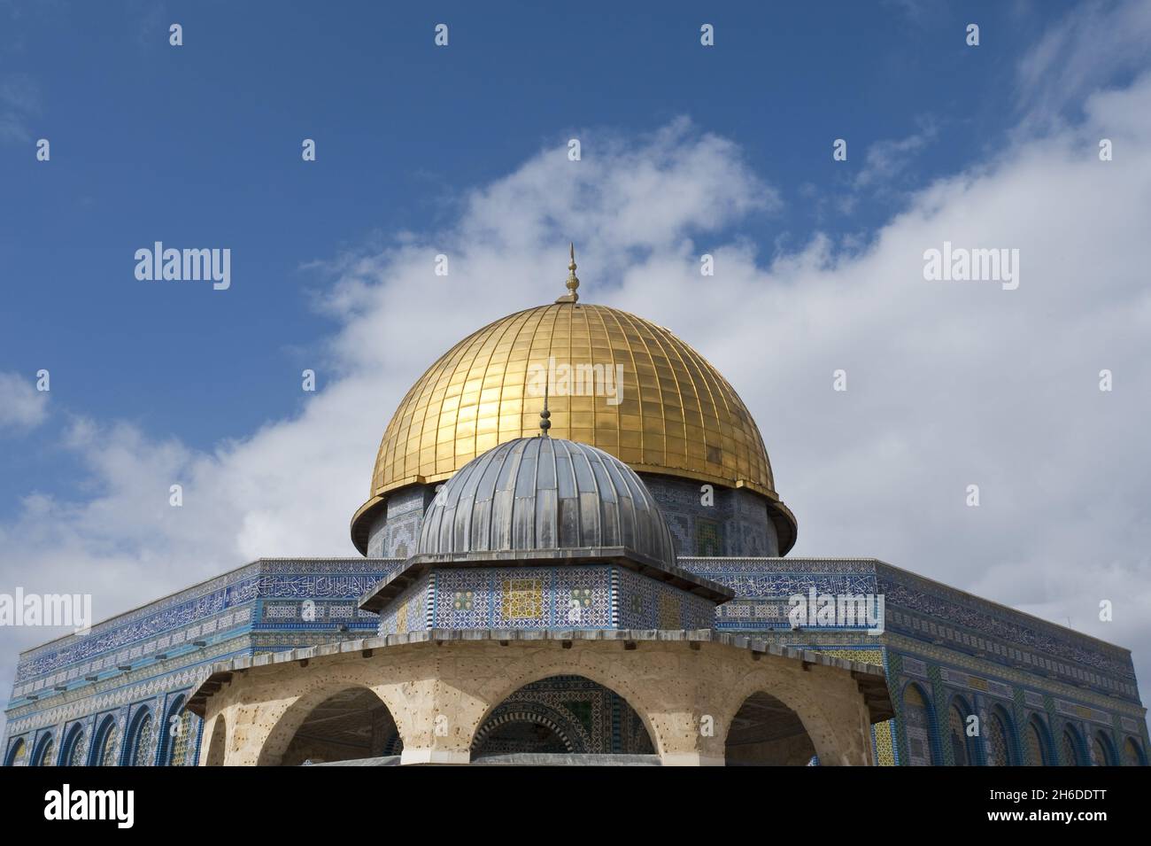 Dôme du Rocher et dôme de la chaîne, Israël, Jérusalem Banque D'Images