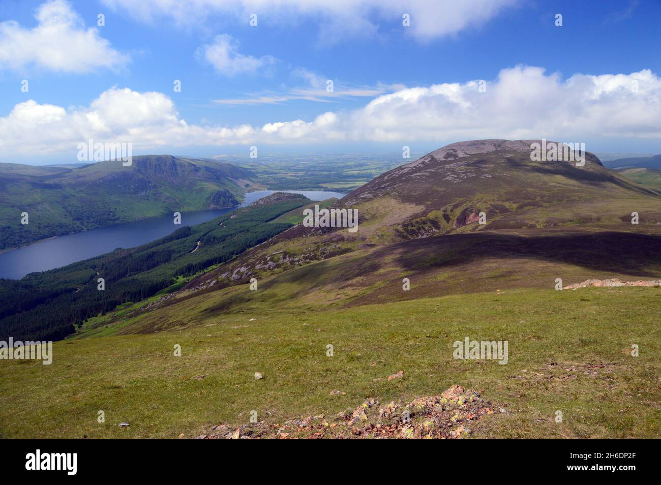 Le Wainwright ' Great borne ' et Ennerdale Water de près du sommet de 'tarling Dodd' Lake District National Park, Cumbria, Angleterre, Royaume-Uni. Banque D'Images