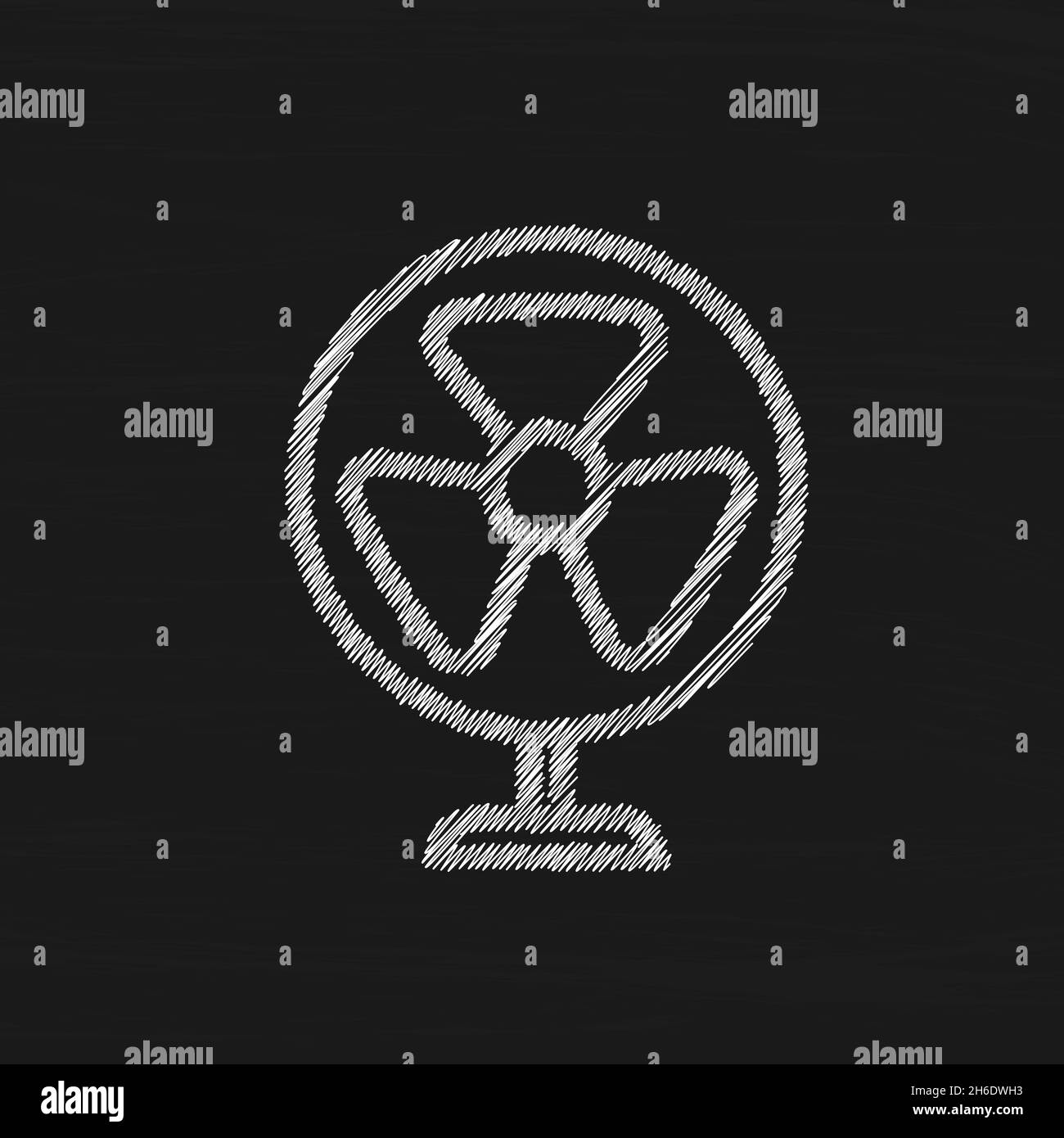 Icône vecteur simple amusant.Panneau de turbine à jet.Symbole du ventilateur Illustration de Vecteur