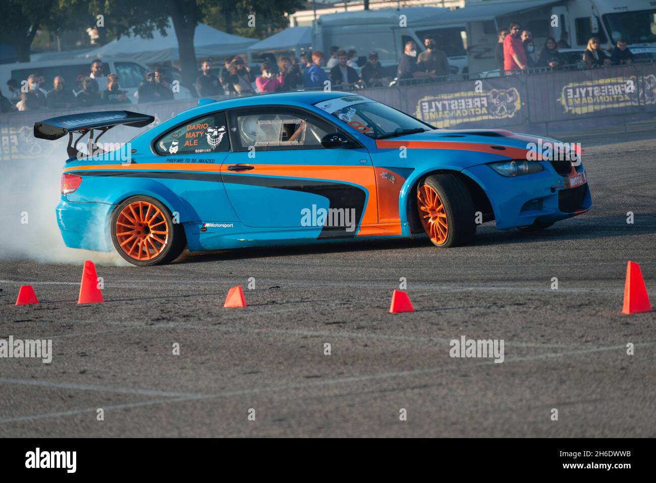 16 octobre 2021 - Italie, Lombardie, Montichiari, Festival dei Motori, Drift Cars Show Banque D'Images