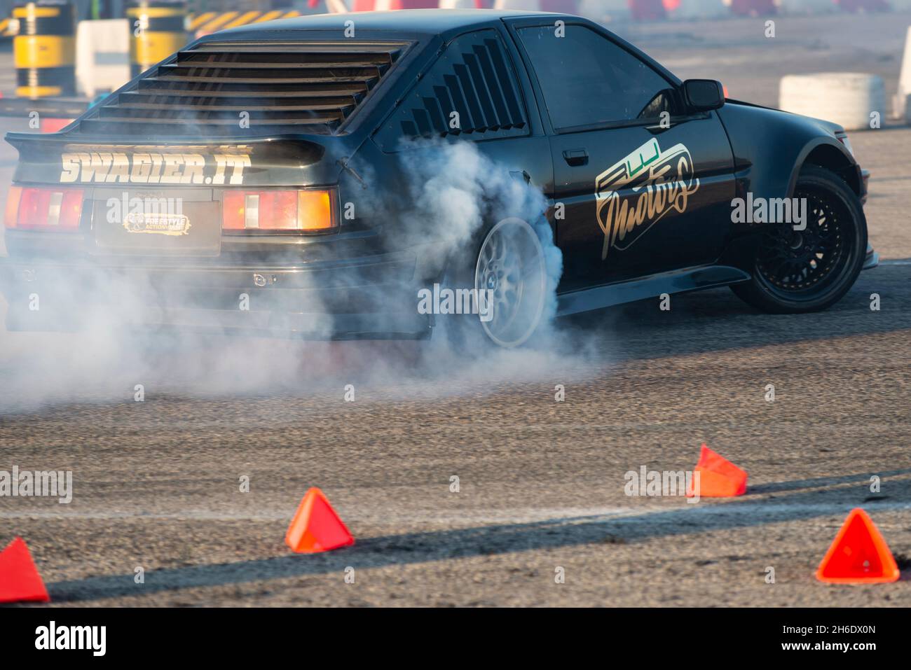 16 octobre 2021 - Italie, Lombardie, Montichiari, Festival dei Motori, Drift Cars Show Banque D'Images