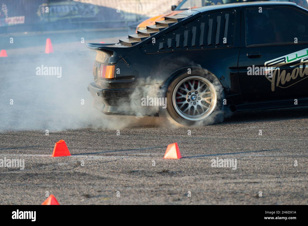 16 octobre 2021 - Italie, Lombardie, Montichiari, Festival dei Motori, Drift Cars Show Banque D'Images