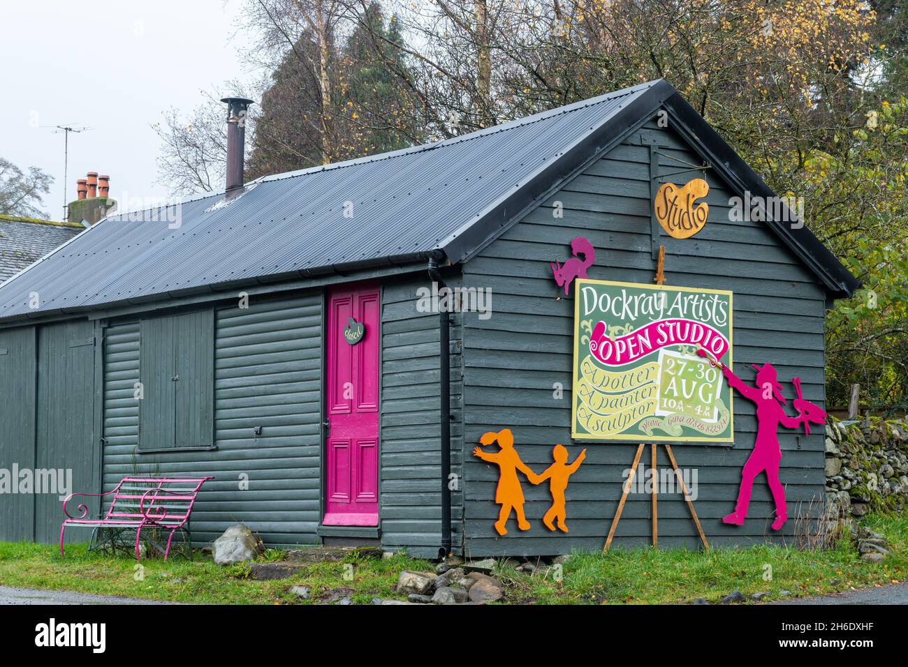 Les artistes Dockray ouvrent un studio dans le village de Lake District à Cumbria, Angleterre, Royaume-Uni Banque D'Images