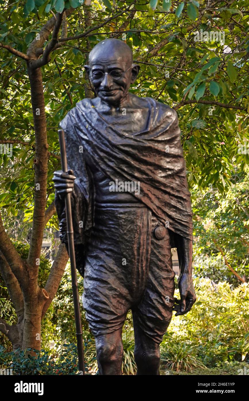 Statue de Mohandas Gandhi à Union Square Park Manhattan NYC Banque D'Images