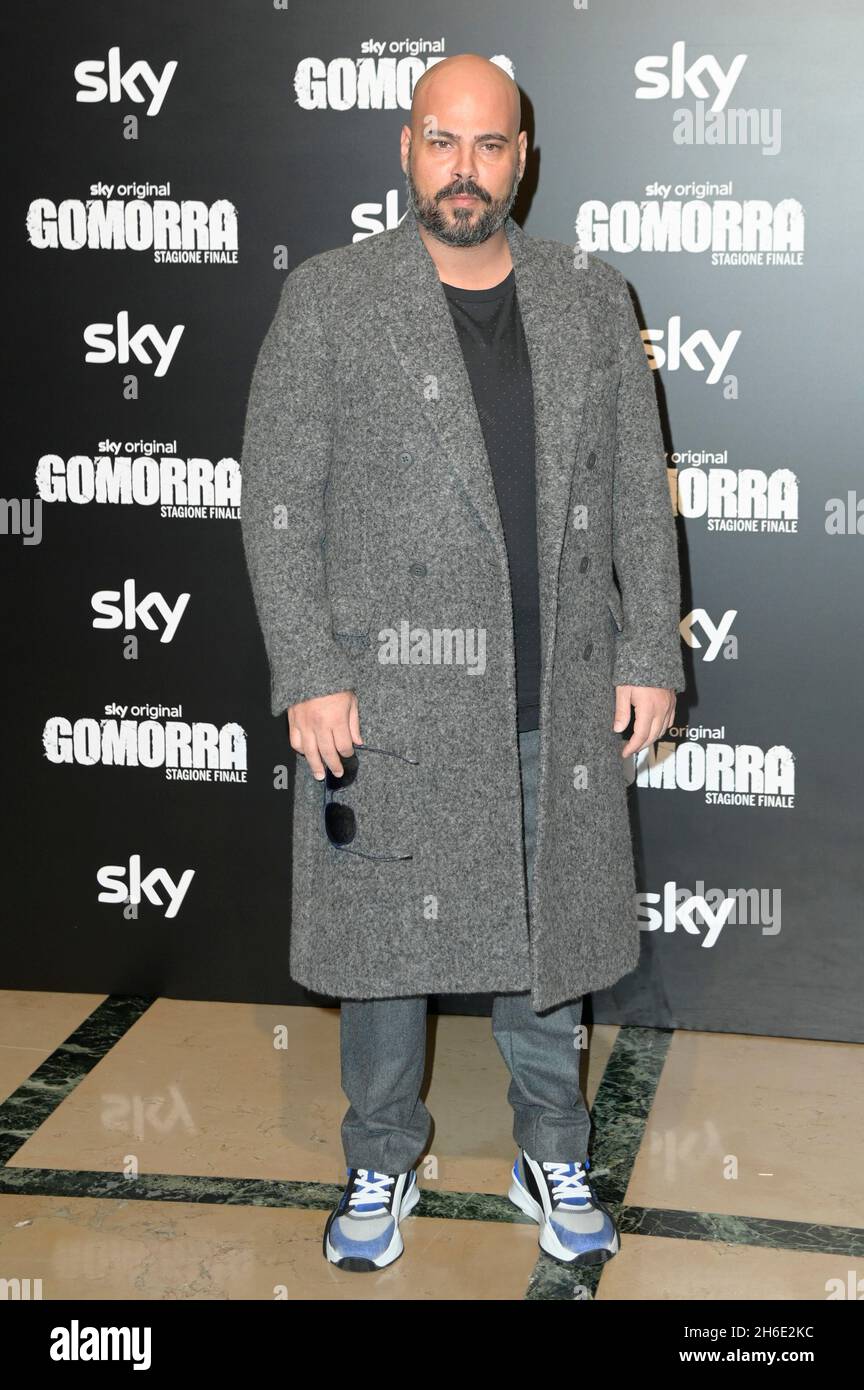 Rome, Italie.15 novembre 2021.Marco d'Amore participe à la séance photo de la série télévisée Gomorra stagione finale au théâtre de Brancaccio.(Photo de Mario Cartelli/SOPA Images/Sipa USA) crédit: SIPA USA/Alay Live News Banque D'Images