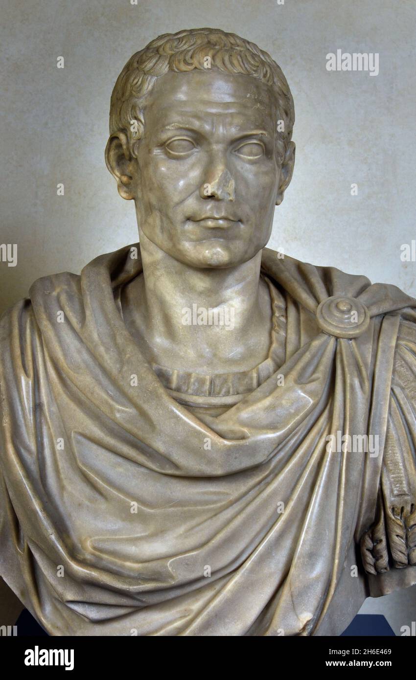 Buste de l'empereur Auguste par Collino Filippo, 1737- 1800; Collino Ignazio, 1724- 1793 Roman, Rome,Italie, Italien, Banque D'Images