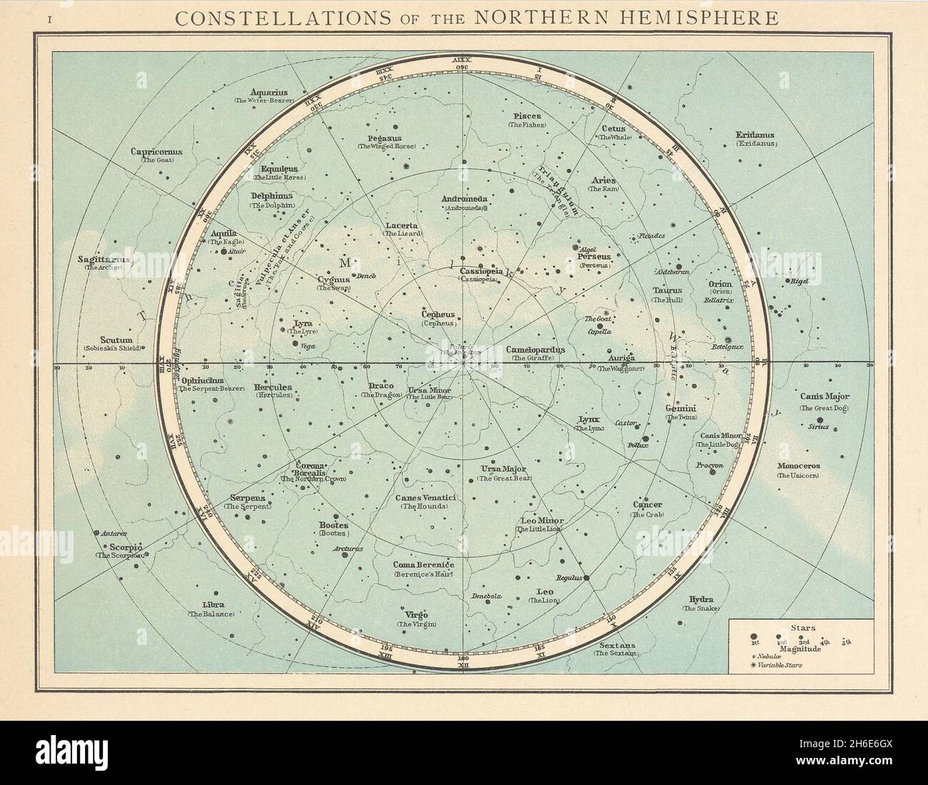 Carte du ciel de l'hémisphère nord Banque de photographies et d'images à  haute résolution - Alamy