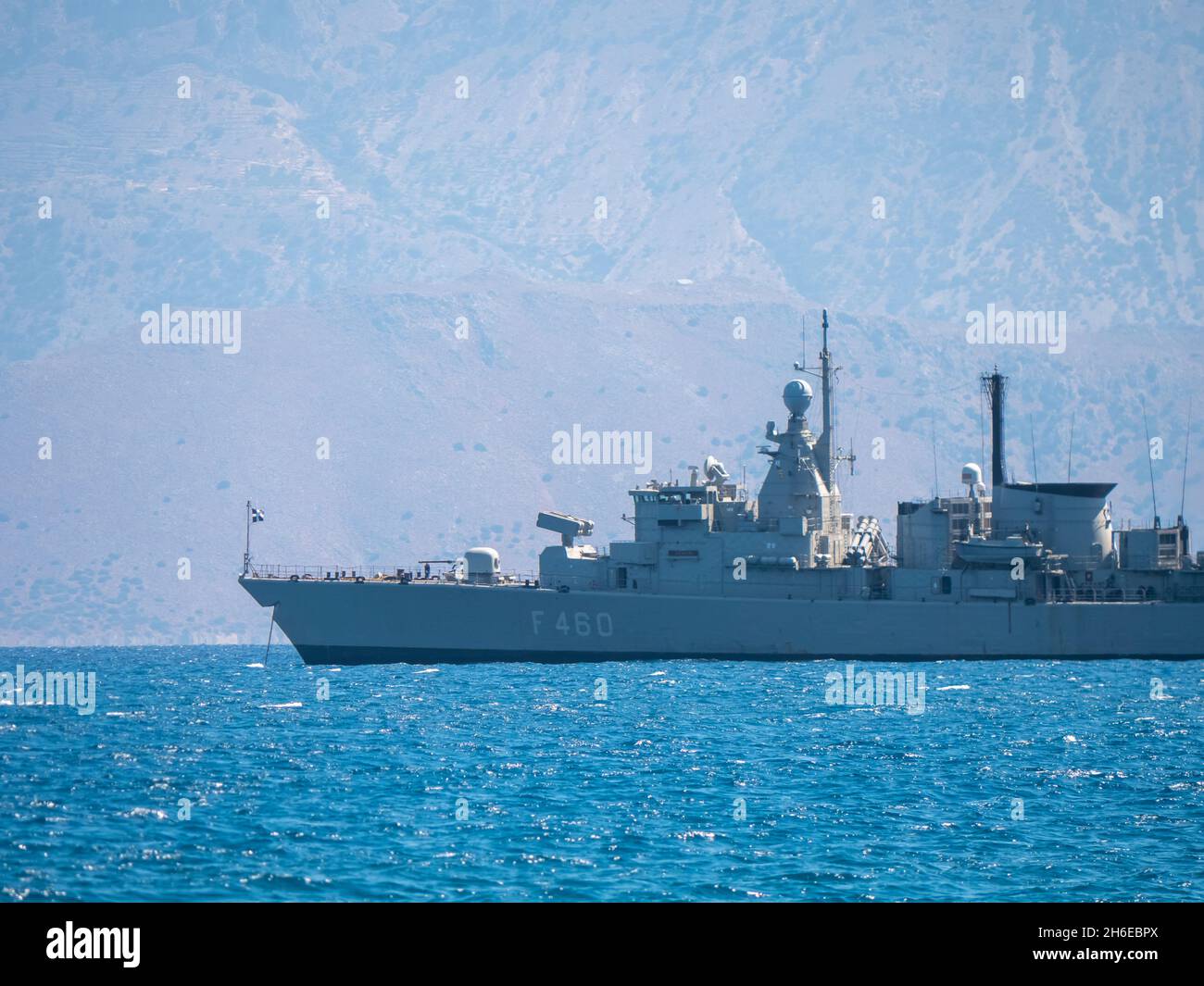 Navire de guerre de la marine hellénique Banque D'Images