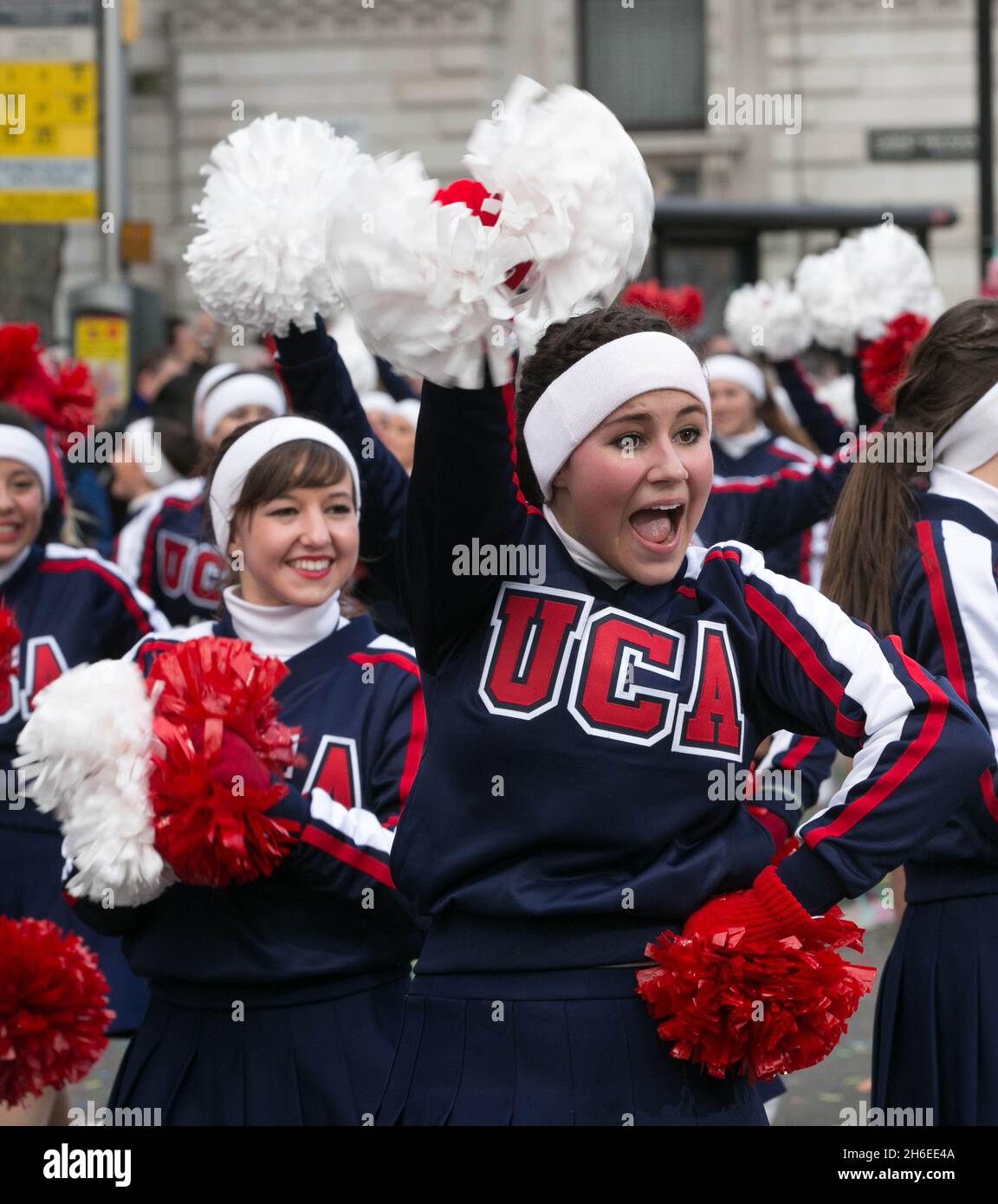 Les grands meneurs américains à la parade du nouvel an à Londres. Banque D'Images