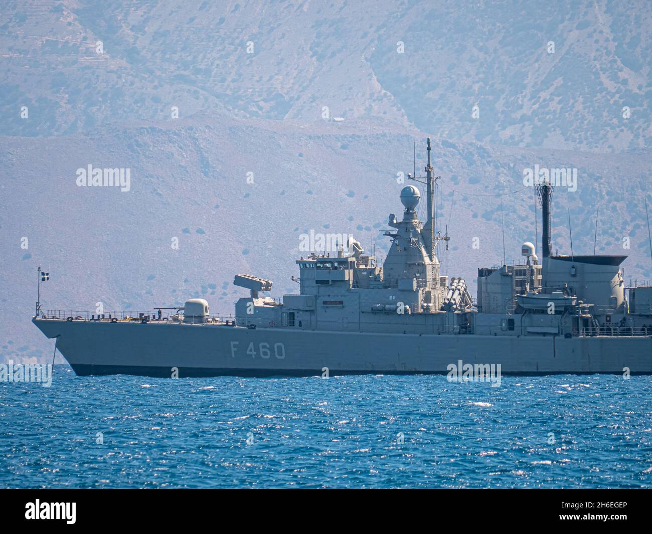 Navire de guerre de la marine hellénique Banque D'Images