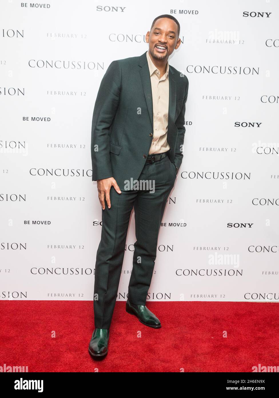 Will Smith assiste à la projection privée de Londres de son film commotion Banque D'Images