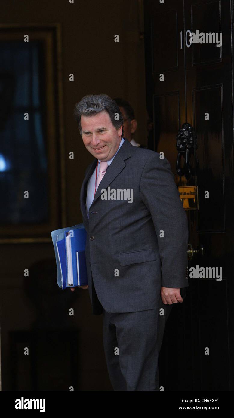 Oliver Letwin arrive à Downing Street ce matin. Banque D'Images