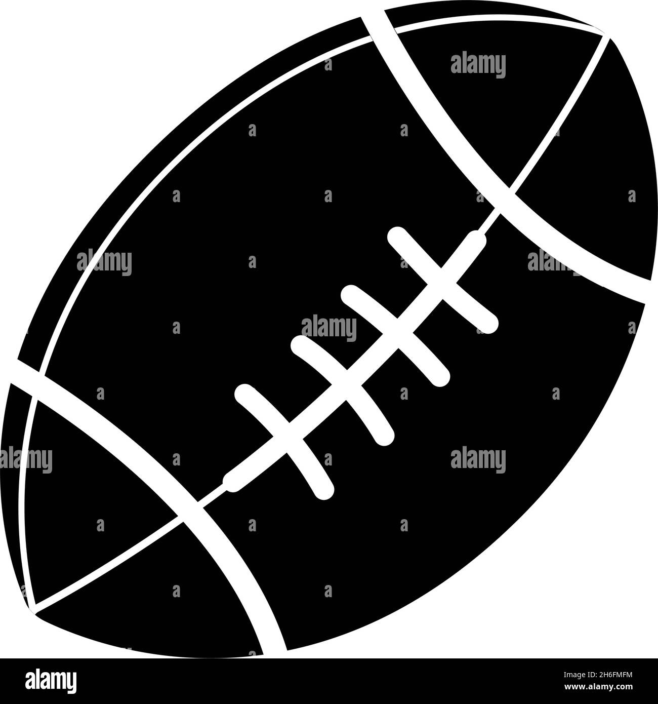 Icône du ballon de rugby ballon de football isolé sur fond blanc illustration vectorielle Illustration de Vecteur