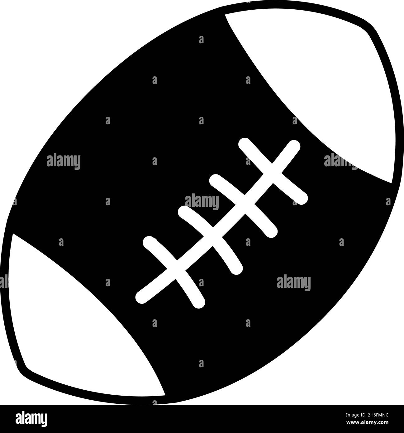 Icône du ballon de rugby ballon de football isolé sur fond blanc illustration vectorielle Illustration de Vecteur