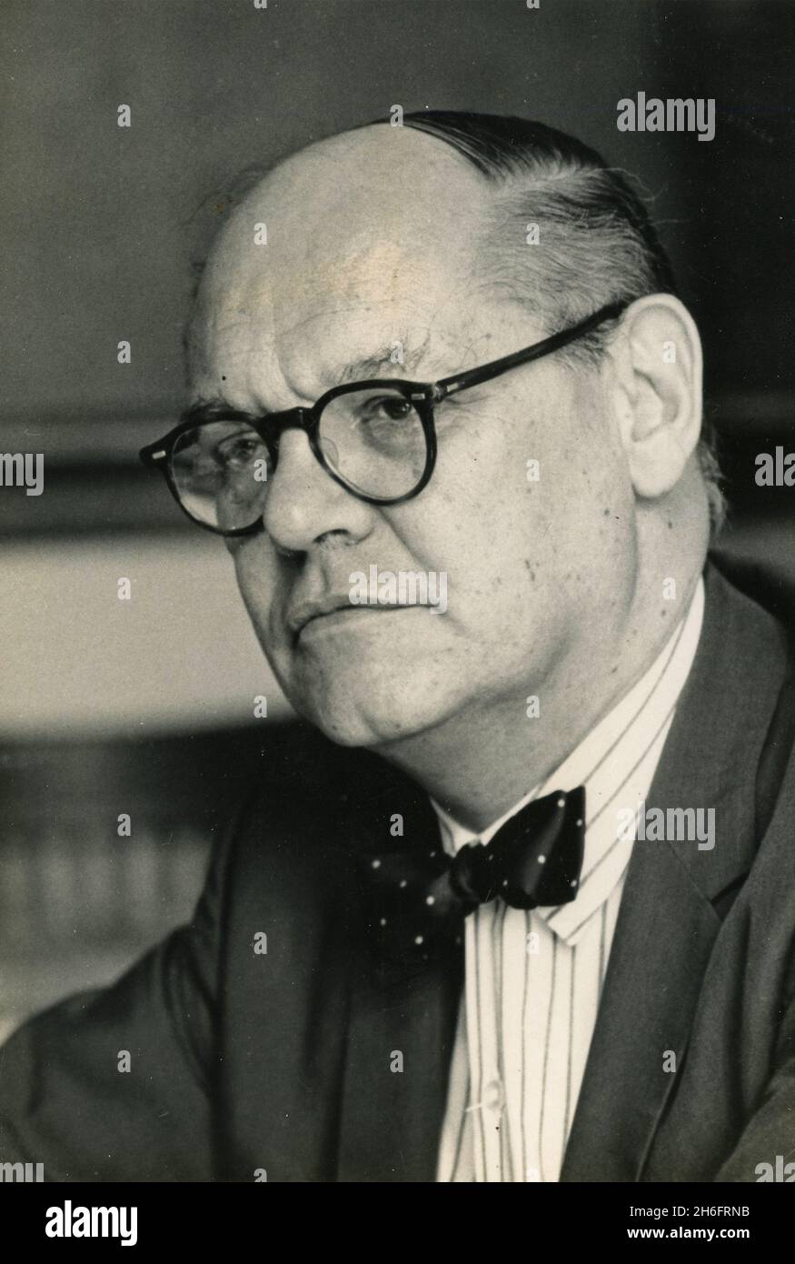 Professeur américain Alan Downer, Président du Département d'anglais, Princeton University, USA 1967 Banque D'Images