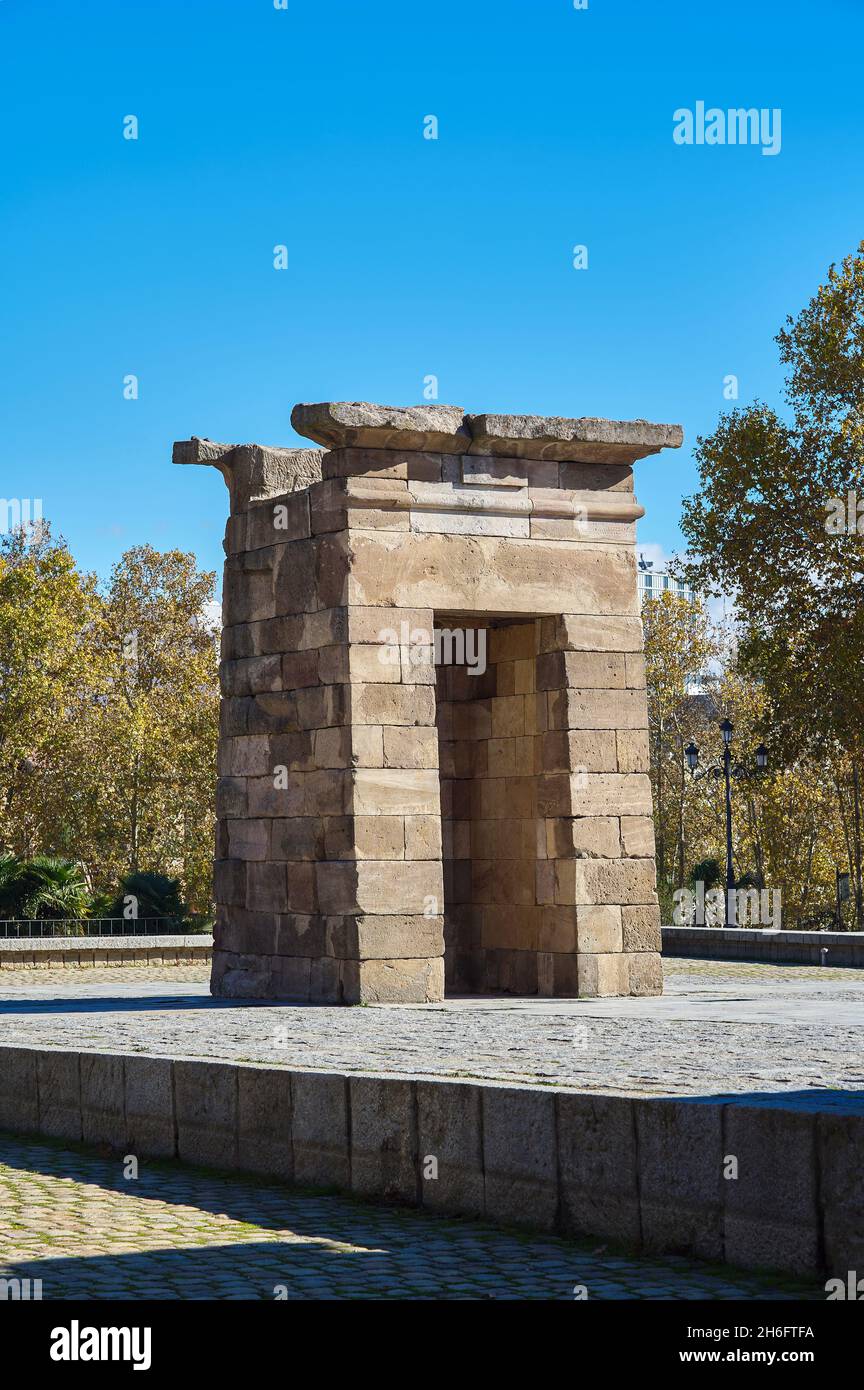 Temple de Debod.Madrid, Espagne. Banque D'Images