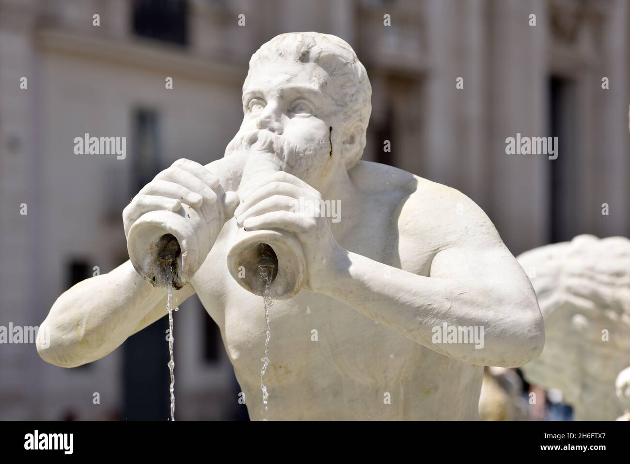 Fontaine de la Maure, Piazza Navona, Rome, Italie Banque D'Images