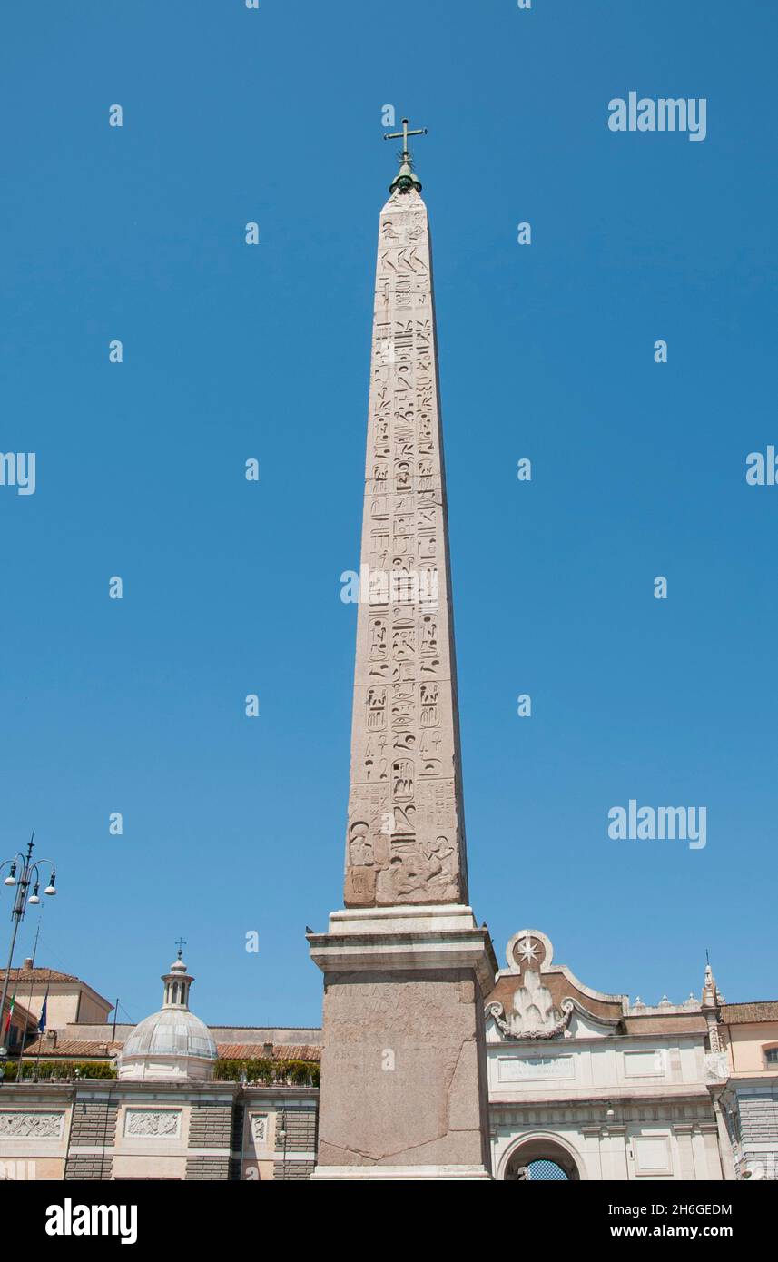 La Piazza del Popolo à Rome Italie Banque D'Images