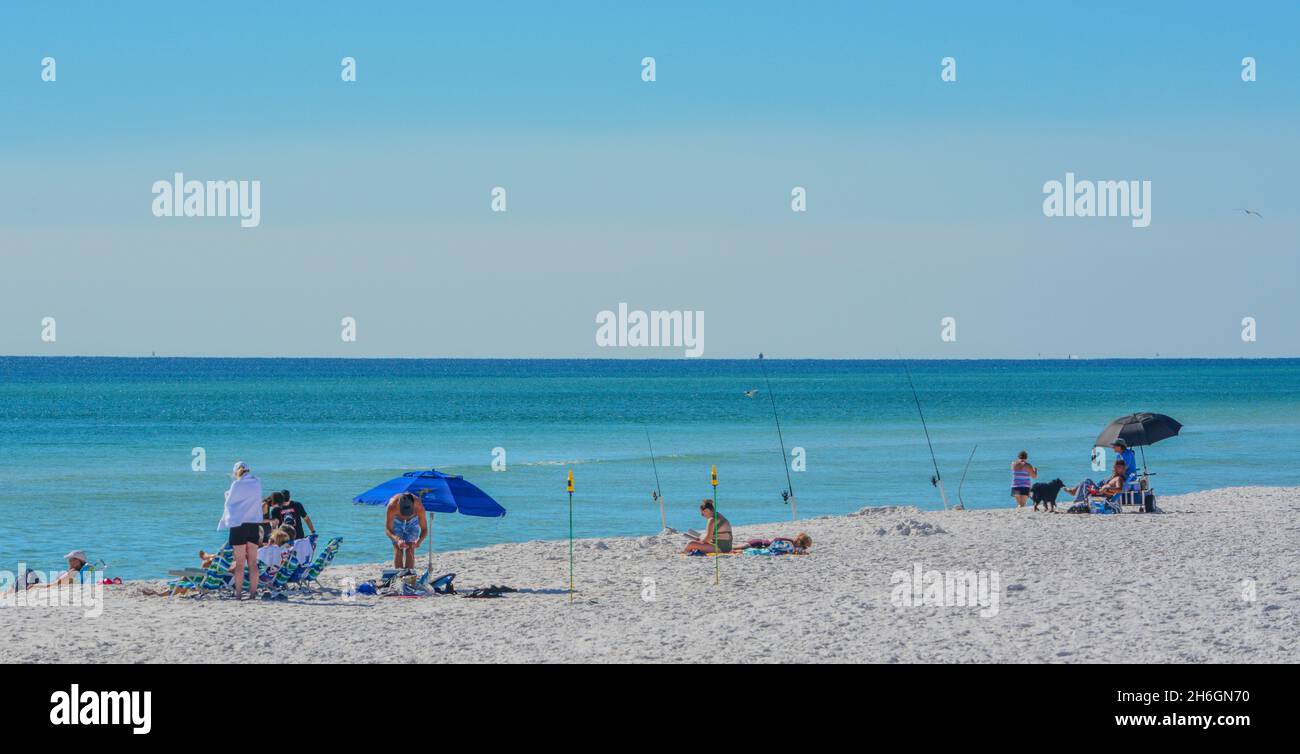La plage sur le golfe du Mexique à destin, Floride Banque D'Images