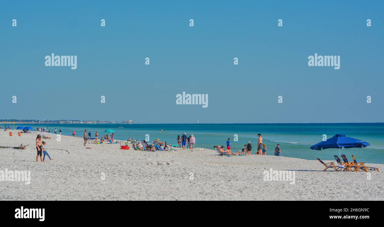 La plage sur le golfe du Mexique à destin, Floride Banque D'Images