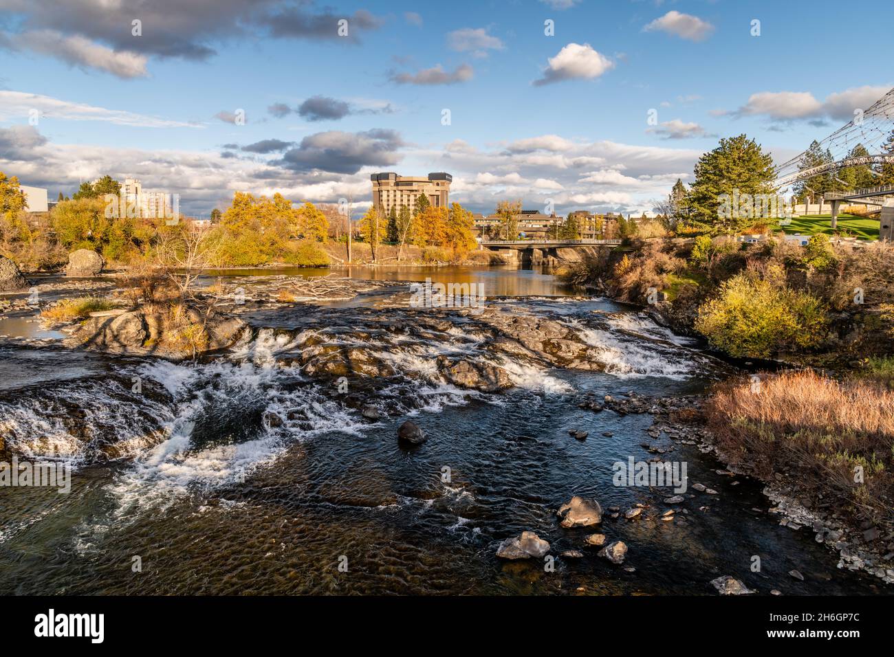 Spokane River dans Riverfront Park.Spokane, Washington. Banque D'Images