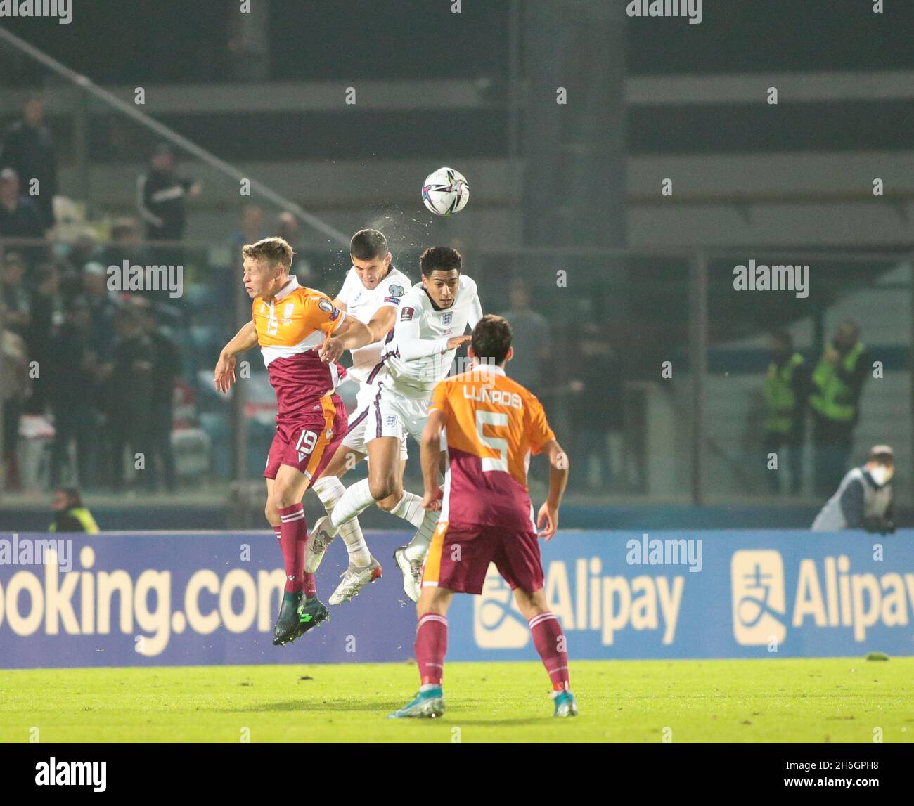 Lors de la coupe du monde de la FIFA 2022, le match de football du groupe des qualificatifs I entre Saint-Marin et l'Angleterre le 15 novembre 2021 au Stadio Olimpico de Serravalle à Serravalle, Saint-Marin - photo: Nderim Kaceli/DPPI/LiveMedia Banque D'Images