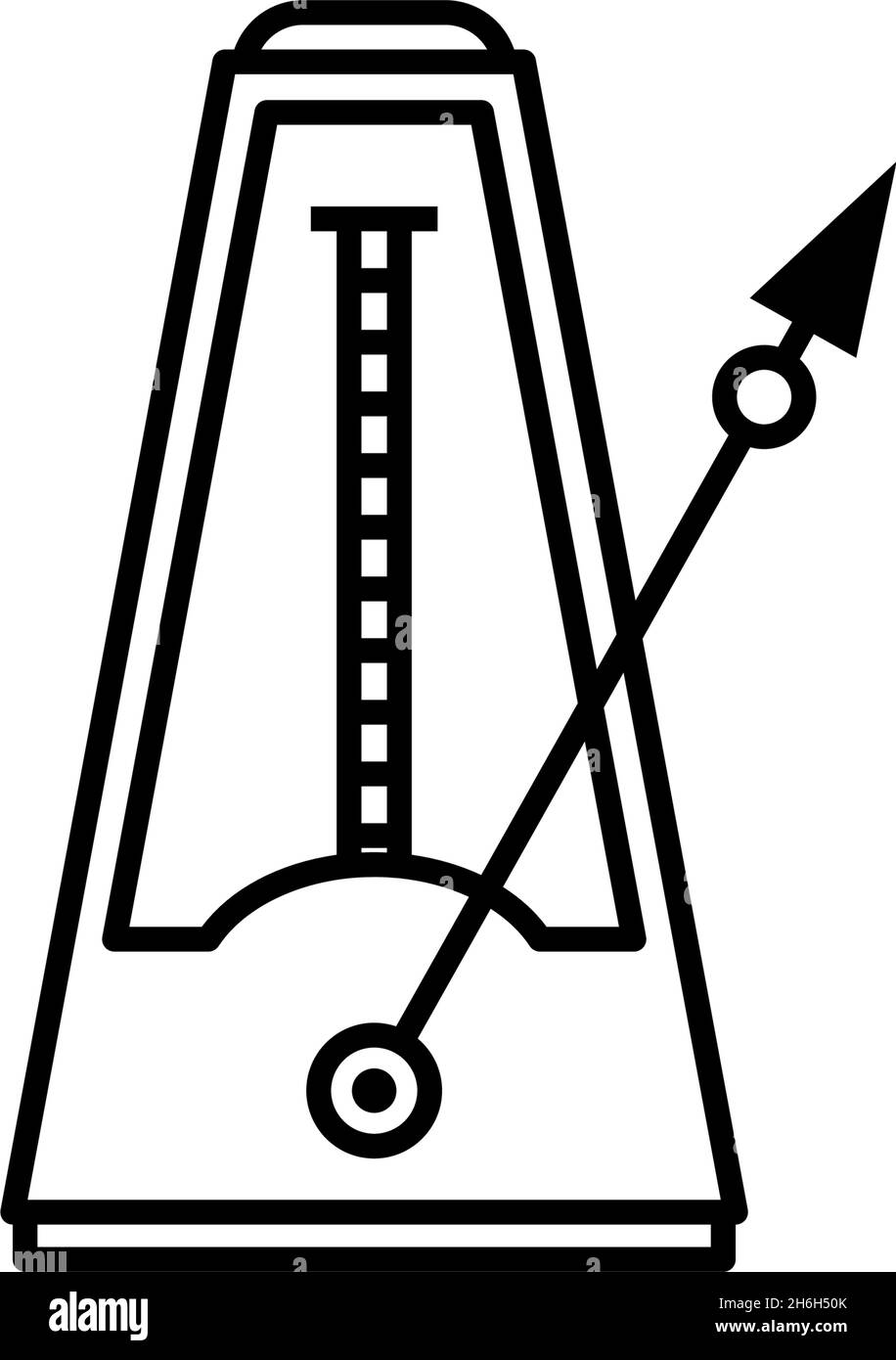 Illustration vectorielle isolée du modèle de conception d'icône métronome Illustration de Vecteur