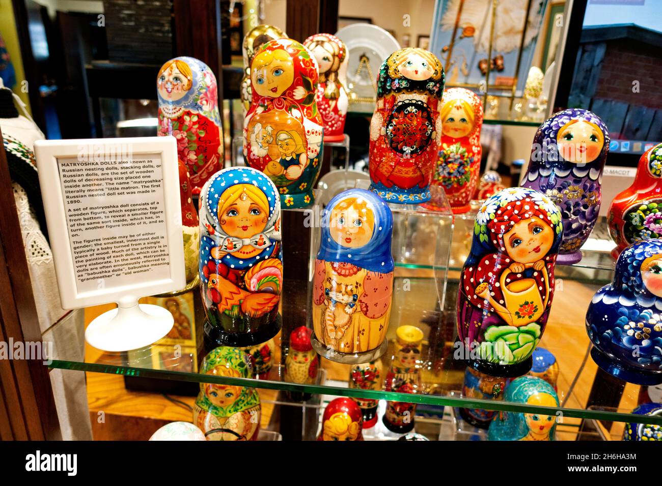 Boutique de cadeaux du Musée d'art russe avec une exposition de poupées russes Minneapolis Minnesota MN USA Banque D'Images