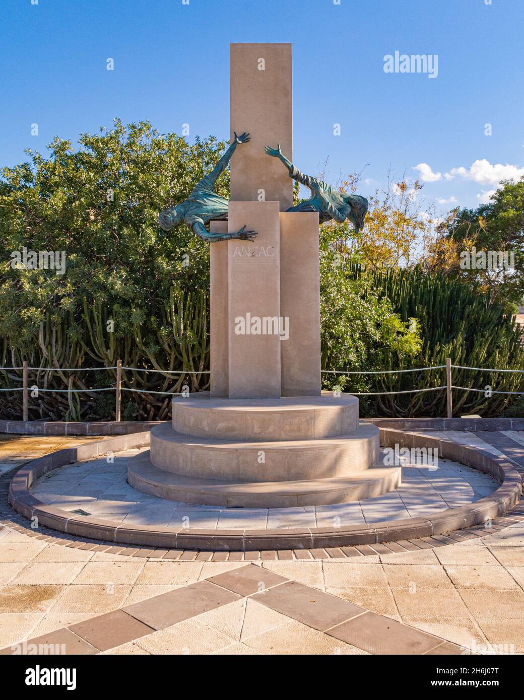 Floriana, Malte - novembre 12th 2021 : Mémorial d'Anzac commémorant les troupes australiennes et néo-zélandaises qui sont tombées pendant les deux guerres mondiales. Banque D'Images