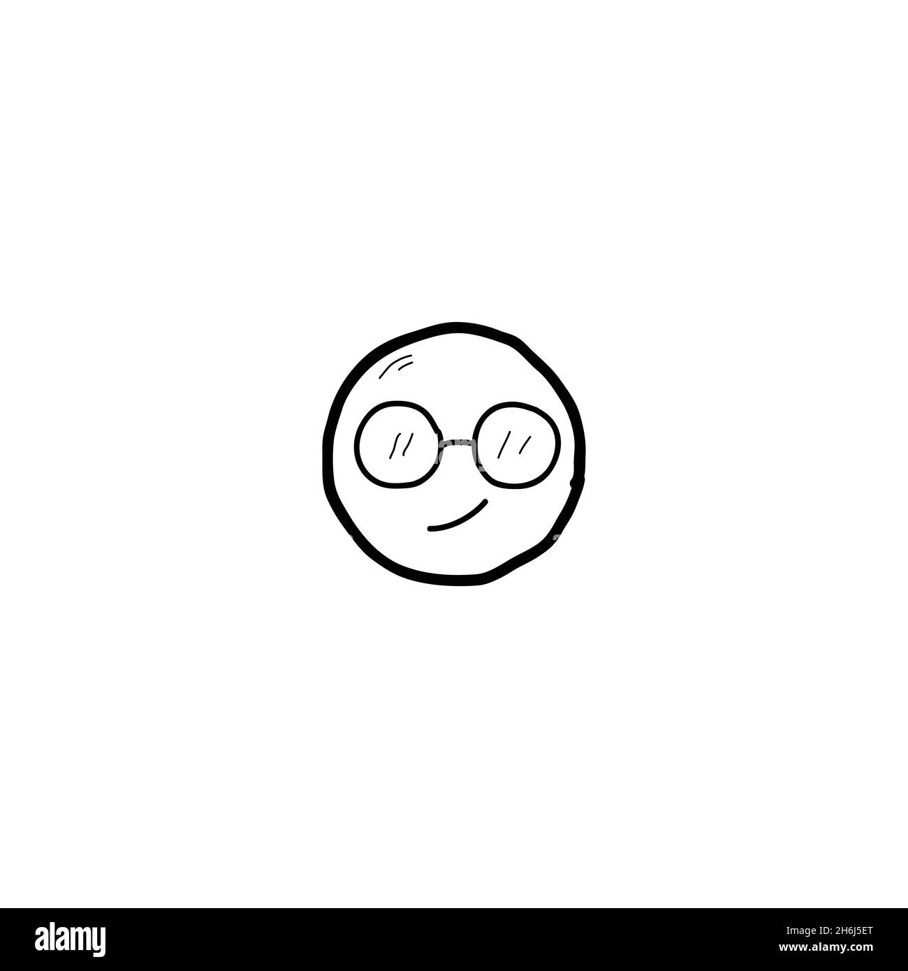 Cool main Doodle emoji Illustration de Vecteur