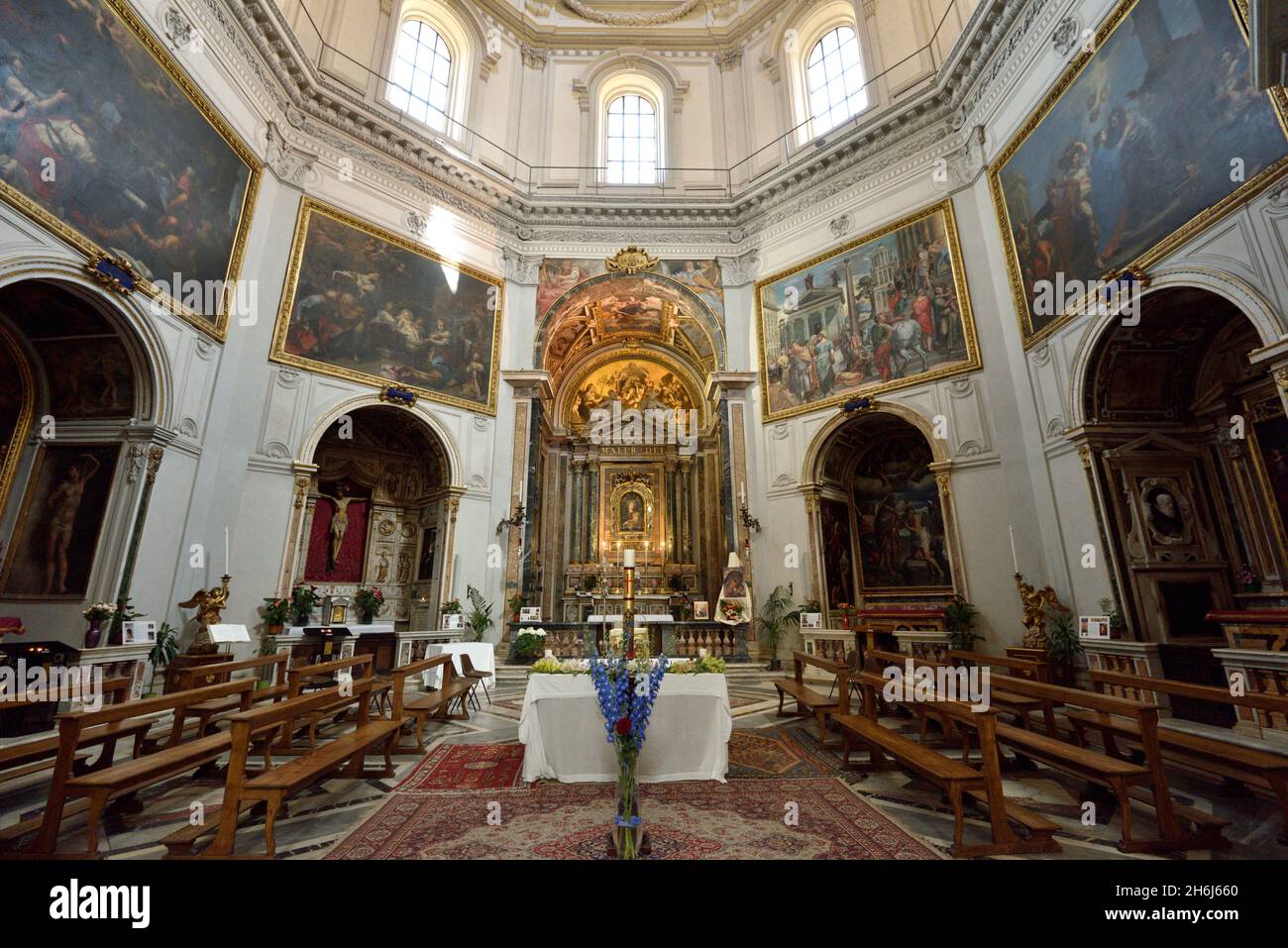 Italie, Rome, église Santa Maria della Pace Banque D'Images