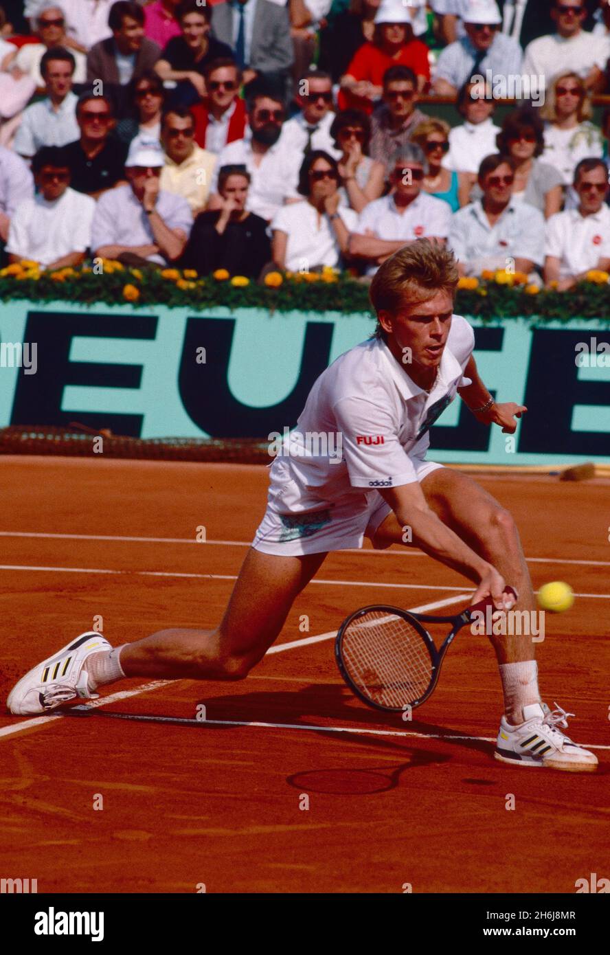 Joueur de tennis suédois Stefan Edberg, Roland Garros, France 1989 Photo  Stock - Alamy