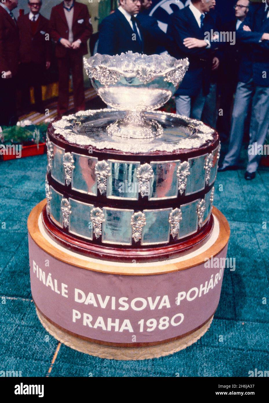 Trophée de tennis de la coupe Davis, Praha 1980 Banque D'Images
