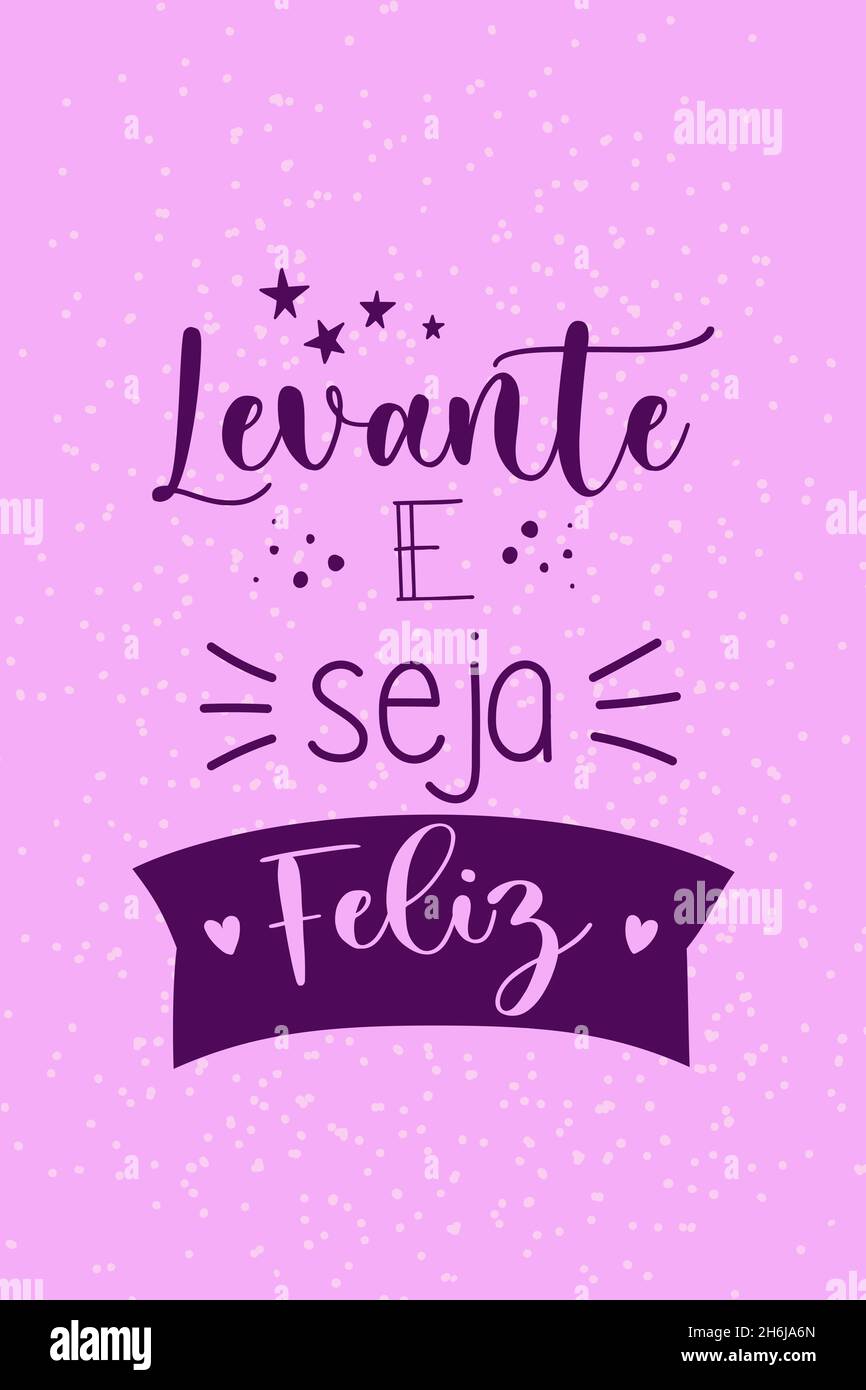 Affiche en portugais.Traduction du portugais brésilien : « abandonner et être heureux » Illustration de Vecteur