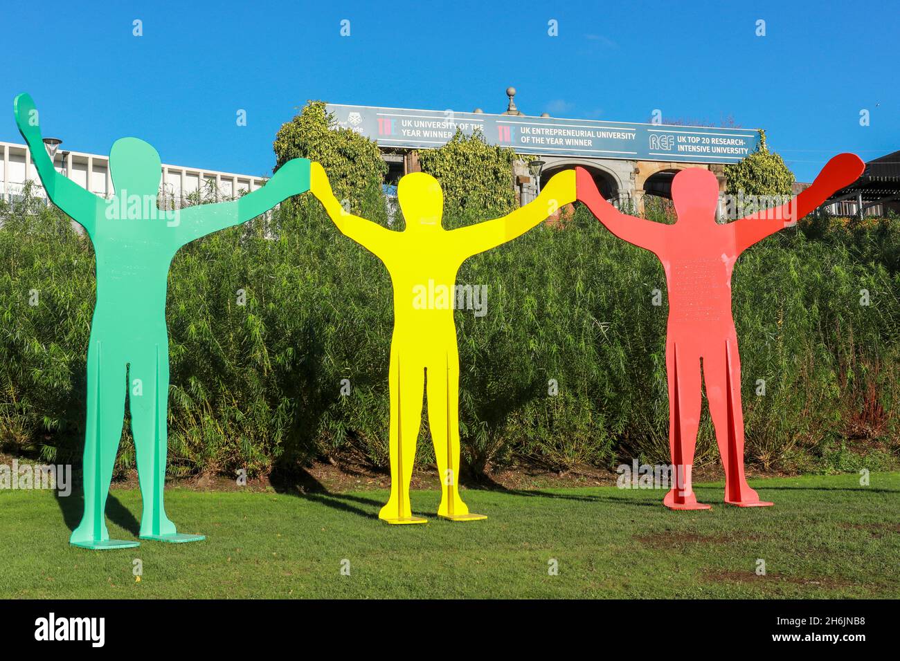 3,5 mètres de haut Hope Triptych, sur le campus de l'Université de Strathclyde à Rottenrow, Glasgow Banque D'Images