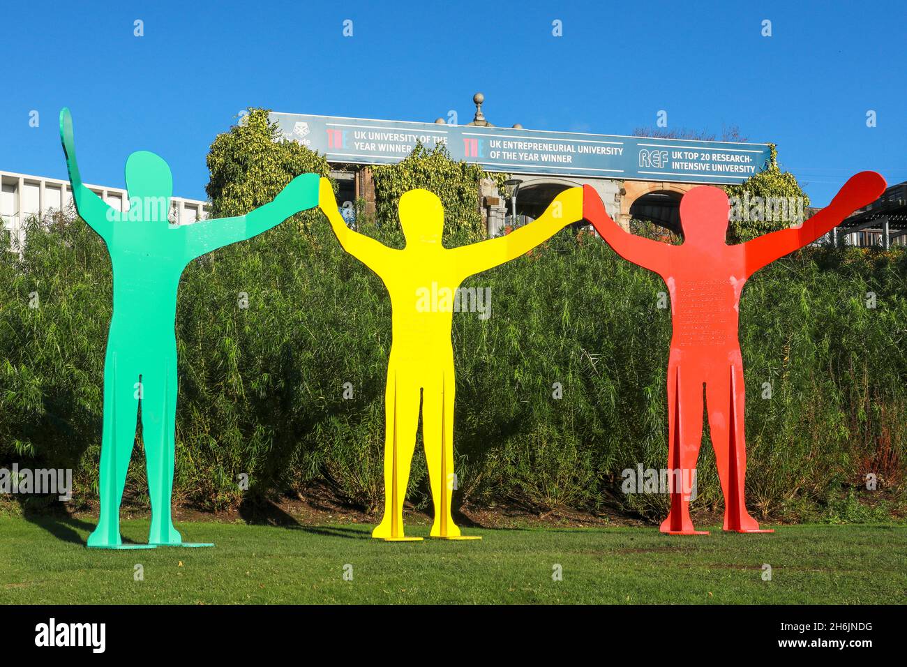 3,5 mètres de haut Hope Triptych, sur le campus de l'Université de Strathclyde à Rottenrow, Glasgow Banque D'Images