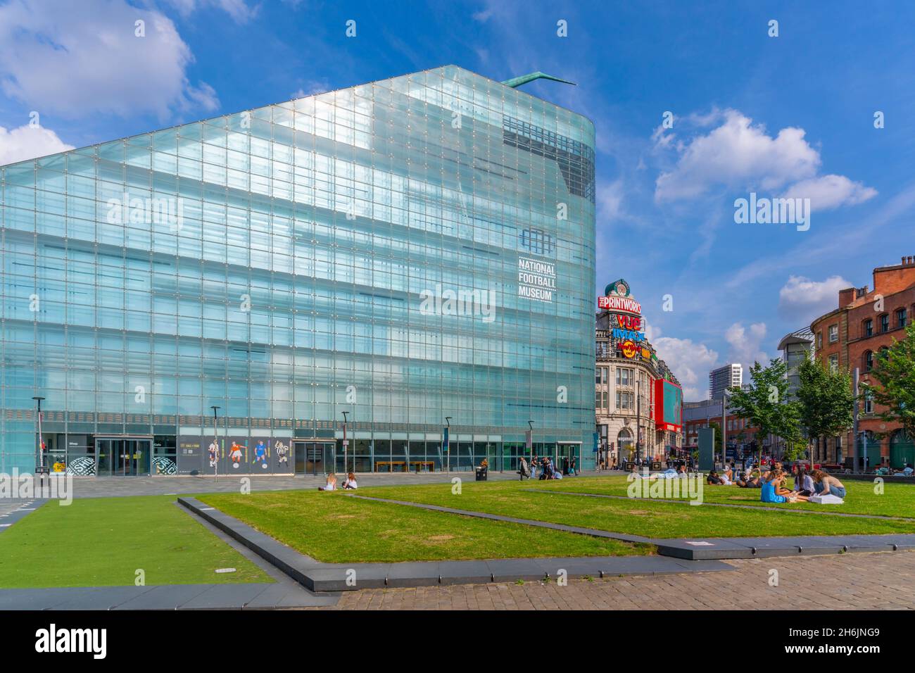 The English football Hall of Fame and Print Works, Manchester, Lancashire, Angleterre, Royaume-Uni, Europe Banque D'Images