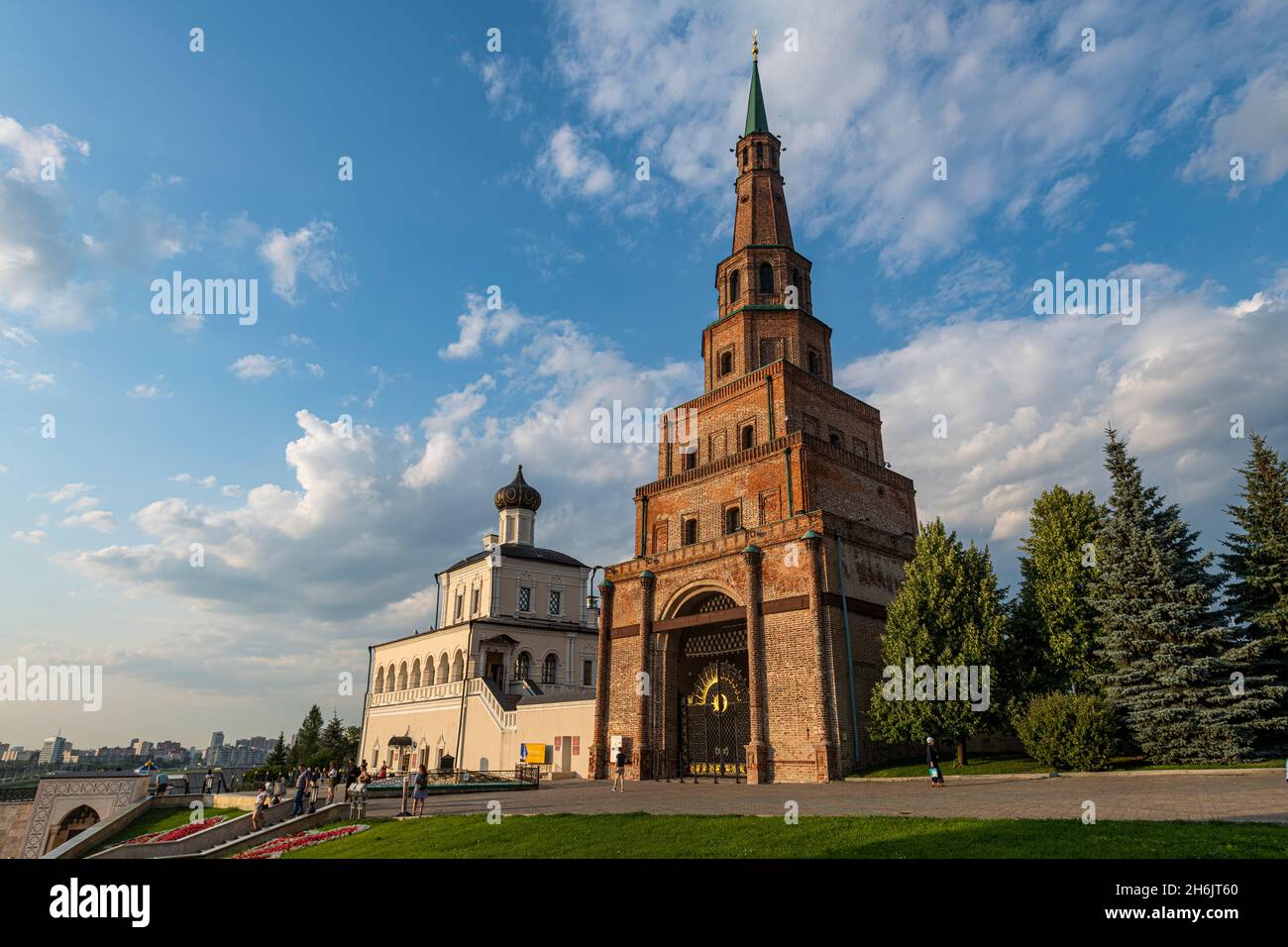 Tour Syuyumbeki, site classé au patrimoine mondial de l'UNESCO, Kremlin de Kazan, Kazan, République du Tatarstan, Russie,Europe Banque D'Images