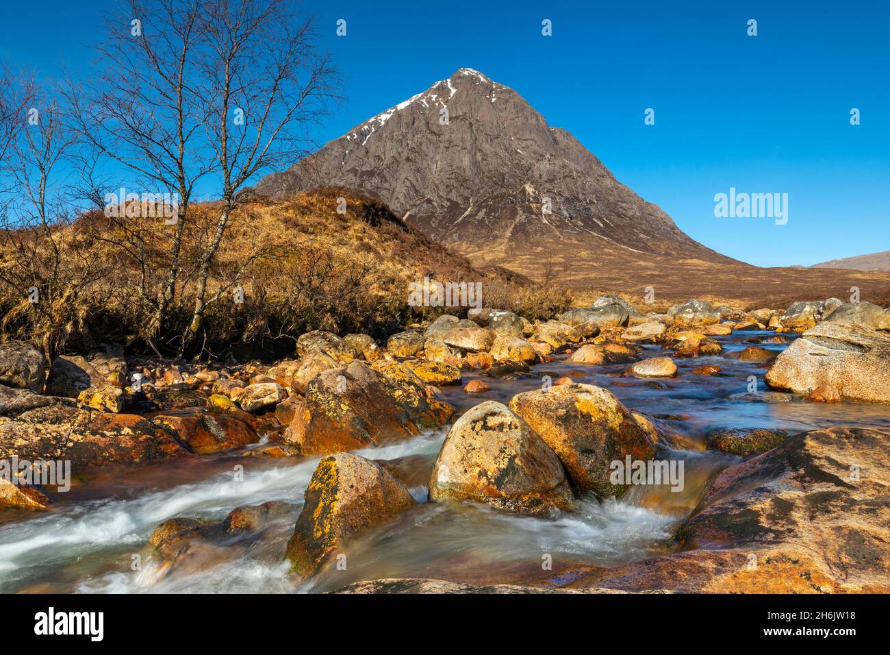Buachille Etive Mor, River Coupeall, Highlands, Écosse, Royaume-Uni, Europe Banque D'Images
