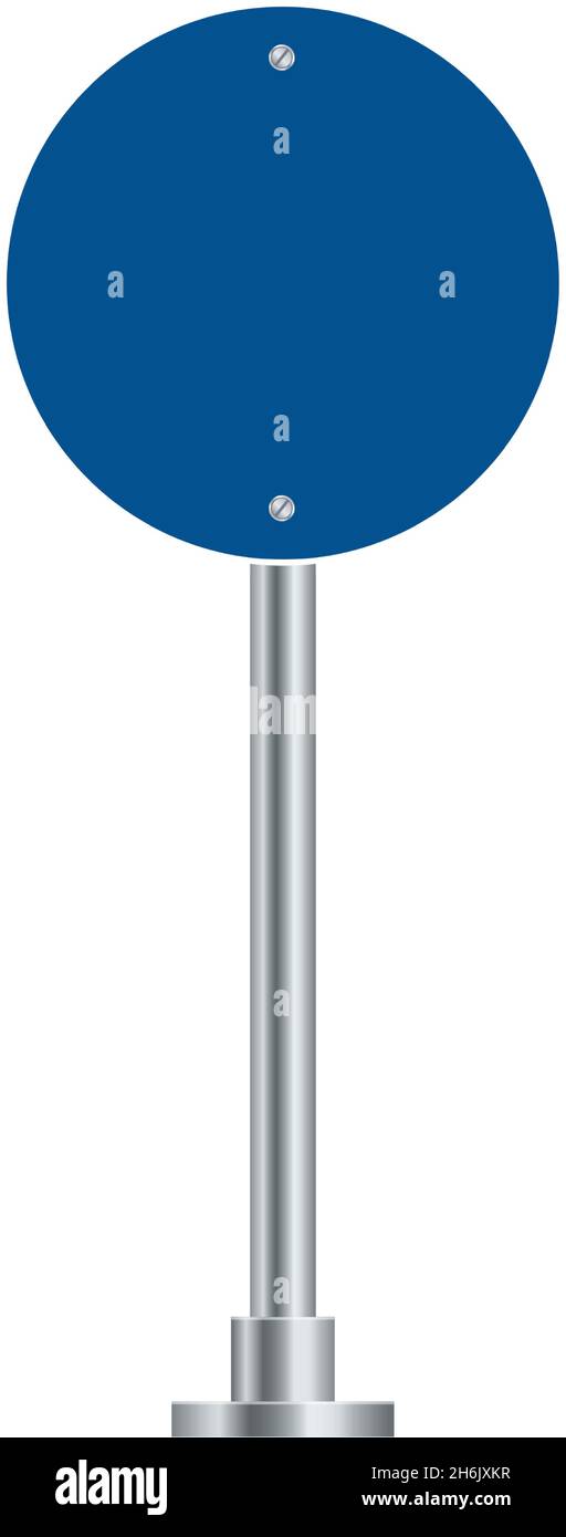 Panneau de signalisation bleu rond Banque d'images vectorielles - Page ...