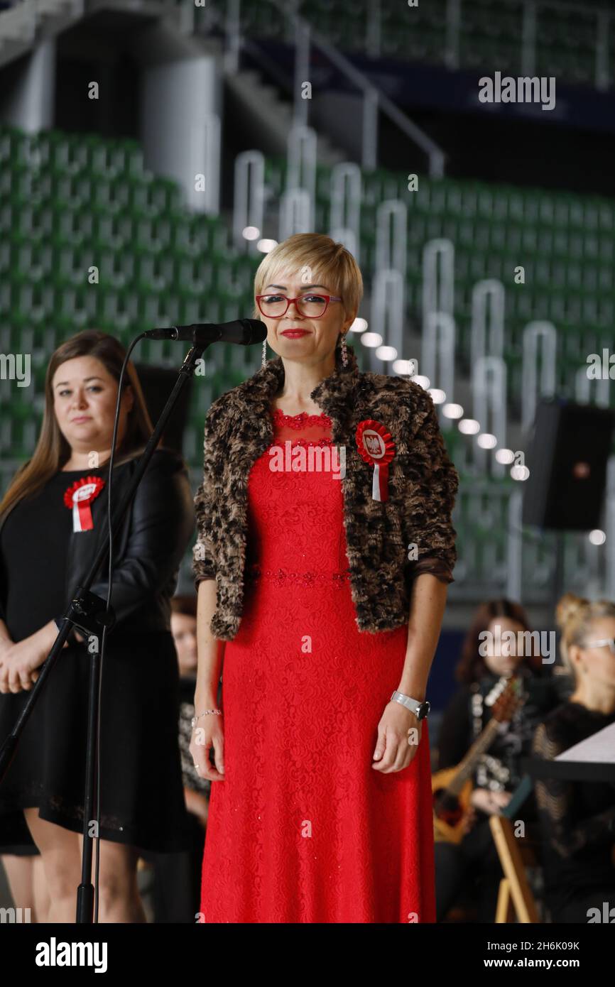 Dorota Adaszewska BEI Feierlichkeiten zum 103.Święto Niepodległości im.Tade Banque D'Images