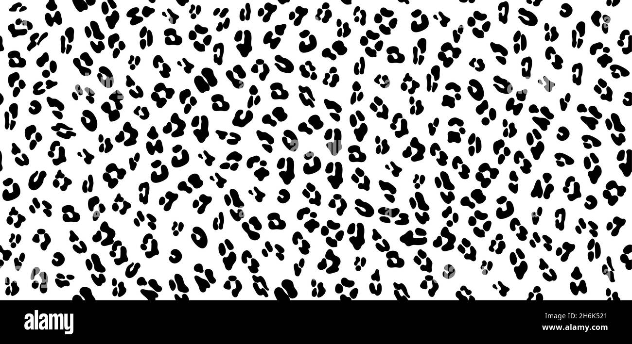 Motif noir et blanc sans coutures léopard.Motif léopard.Motif ocelot sans couture pour papier peint, papier d'emballage, textile. Illustration de Vecteur