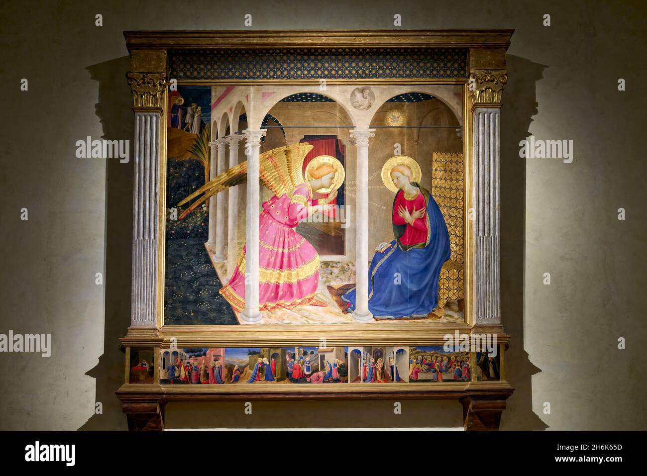 Cortona Arezzo Toscane Italie.L'Annonciation de Cortona est un retable ou un retable de peinture de panneau par Beato Angelico Banque D'Images