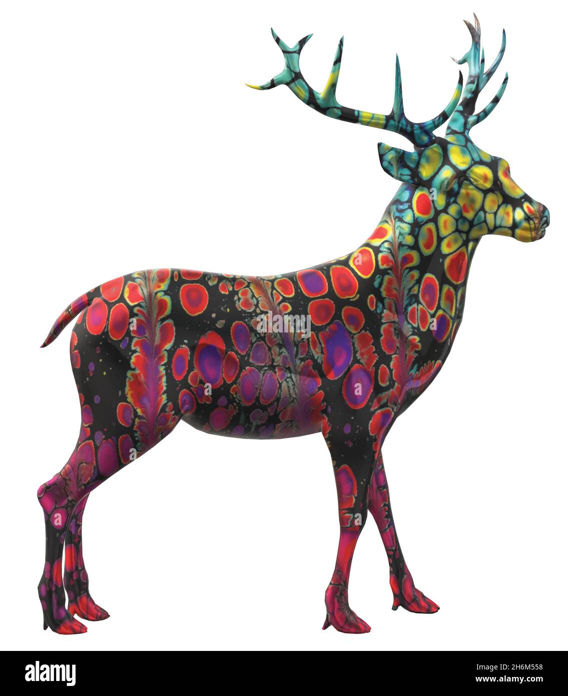 Renne métal brillant abstrait motif de peinture Décoration Illustration de Vecteur